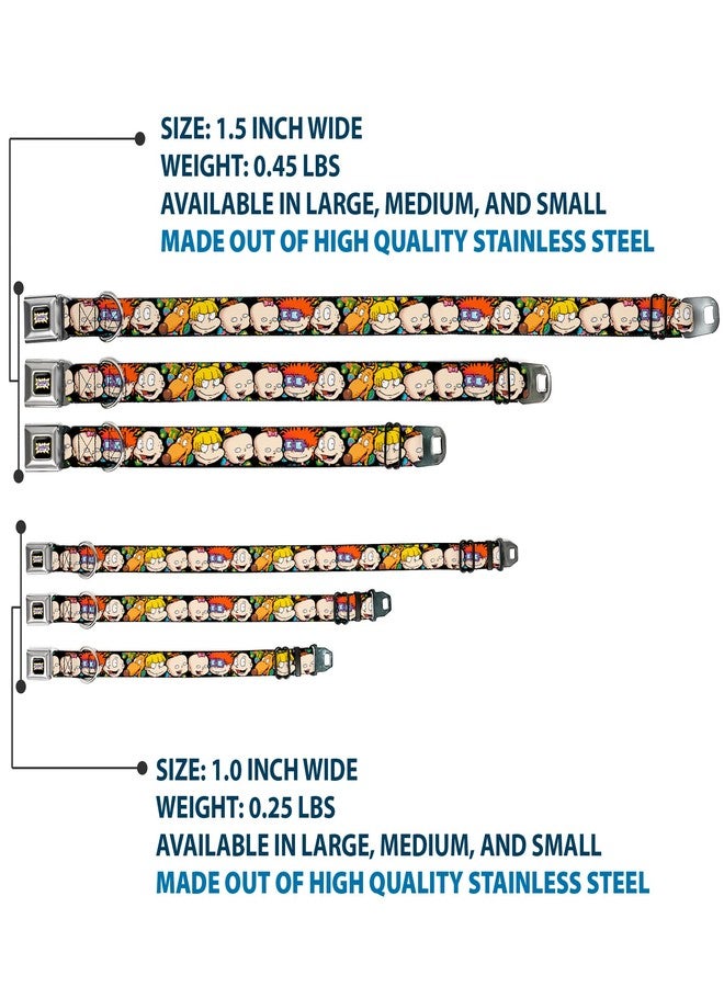 Buckle Down Buckle-Down Dog Collar Seatbelt Buckle Rugrats Character Faces Close Up 16 to 23 Inches 1.5 Inch Wide, Multicolor, DC-WRR001-WM - Image 3
