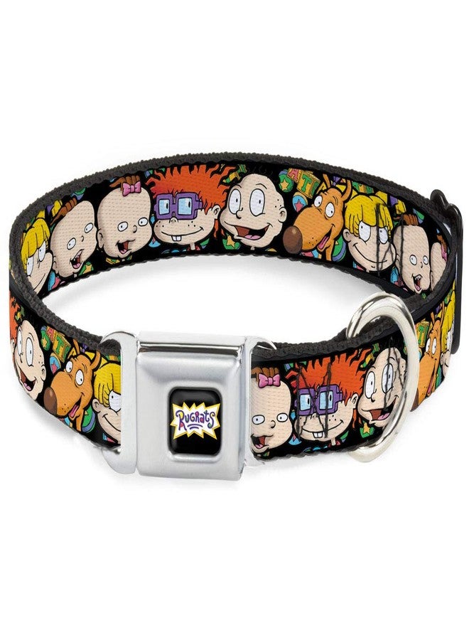 Buckle Down Buckle-Down Dog Collar Seatbelt Buckle Rugrats Character Faces Close Up 16 to 23 Inches 1.5 Inch Wide, Multicolor, DC-WRR001-WM - Image 1