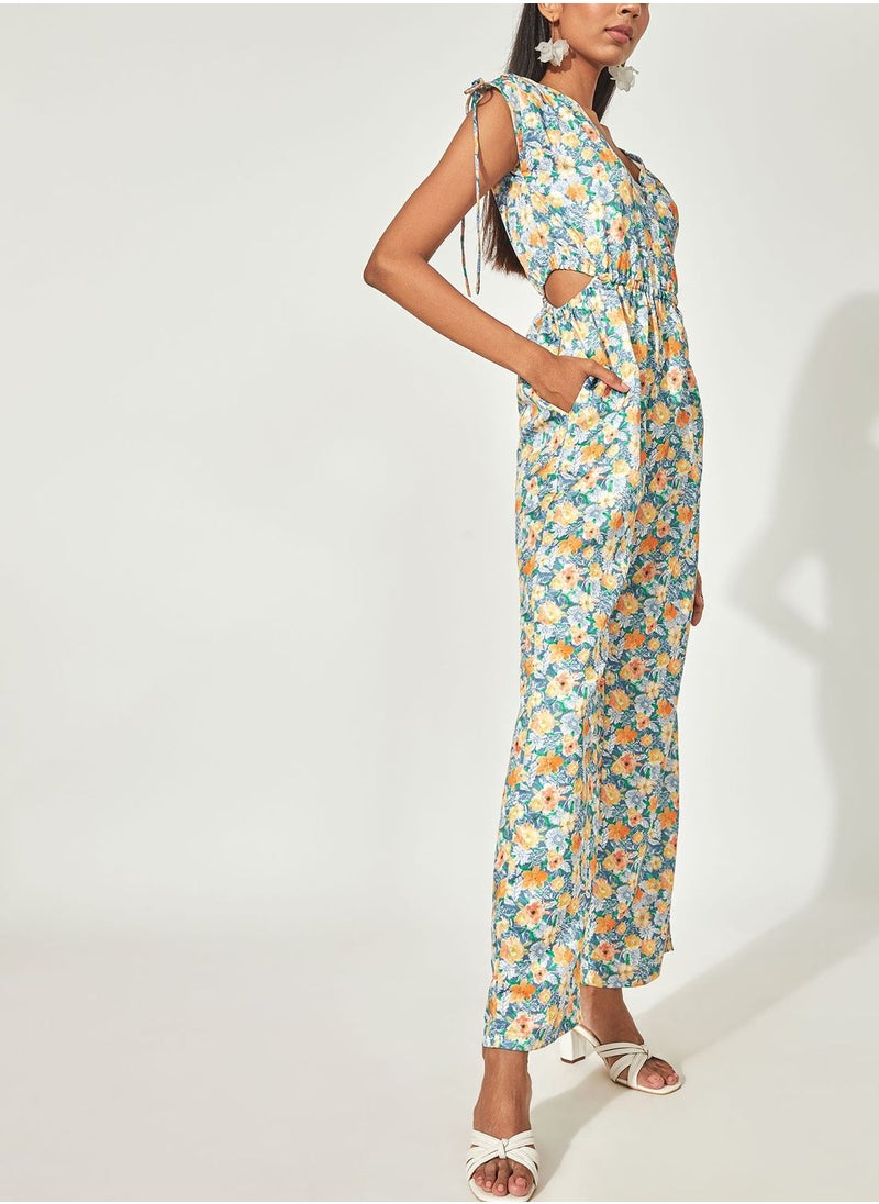 The Label Life - Floral Print Jumpsuit - Image 1