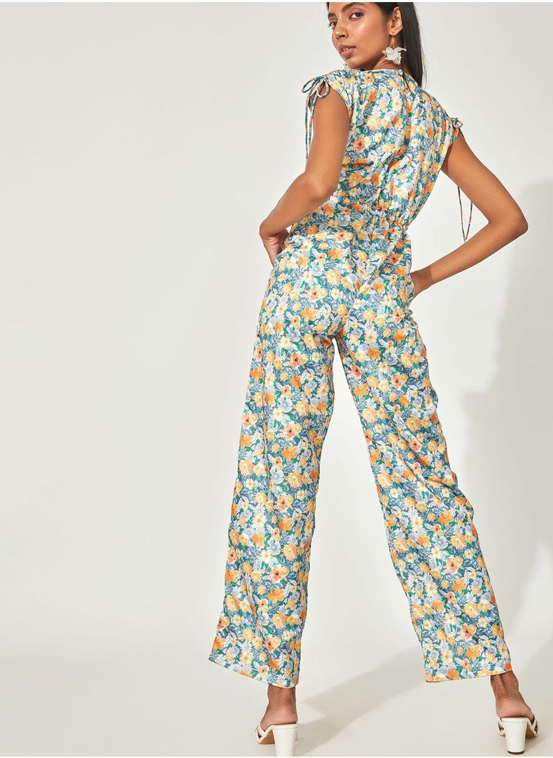 The Label Life - Floral Print Jumpsuit - Image 1