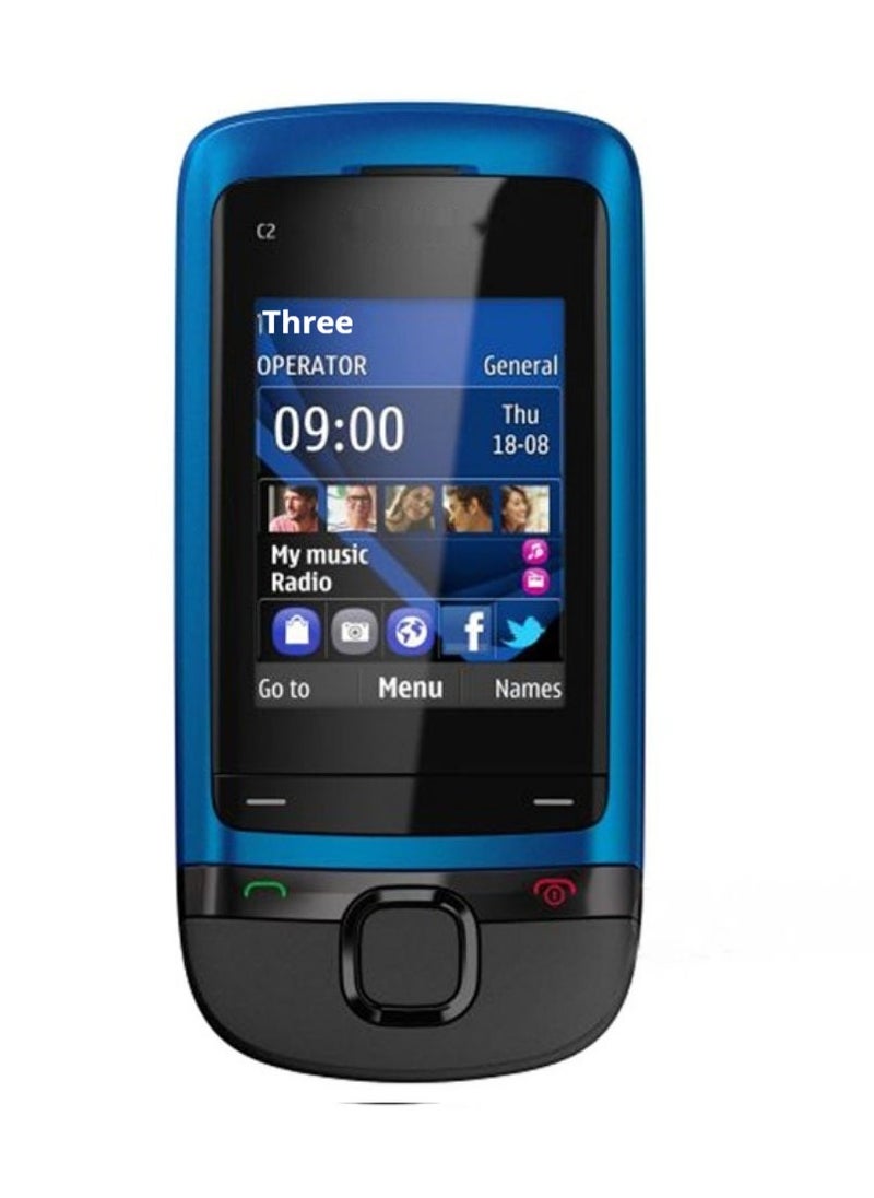 OPO - Nokia C2 05 Slider Phone Blue - Image 1