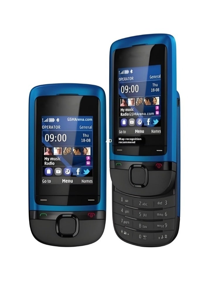OPO - Nokia C2 05 Slider Phone Blue - Image 1