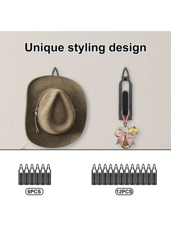 12pcs Stainless Steel Wall Mounted Trophy Hangers Multi Purpose Display Racks - Image 2