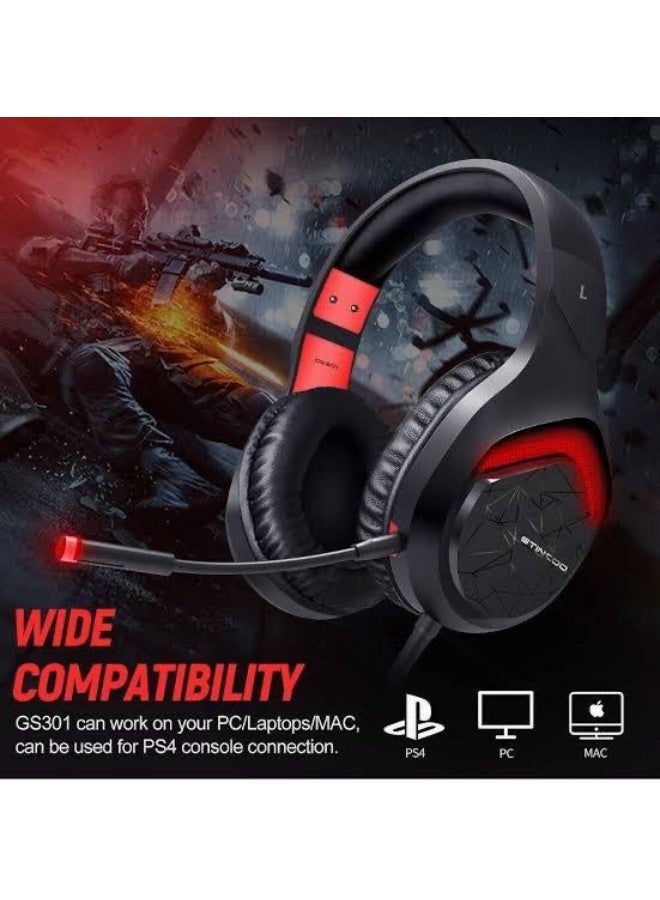 Somic GS301 USB Gaming Headset, 7.1 Surround Sound Stereo with Detachable Microphone  - Image 2