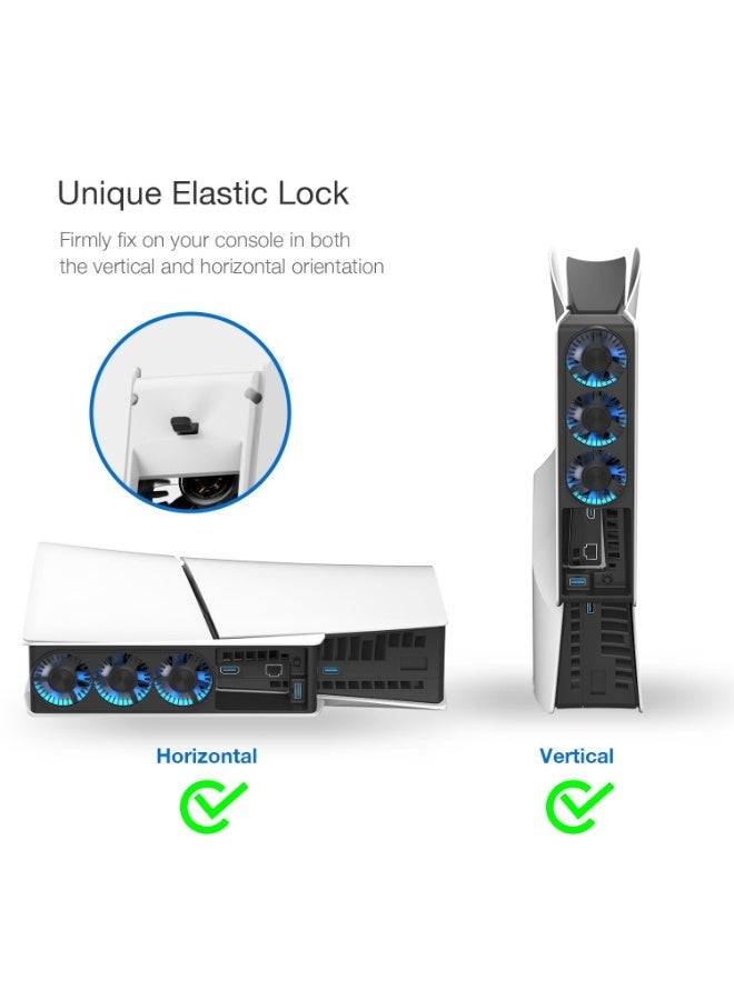 Cooling Fan for PS5 Slim, Upgraded Quiet Cooler Fan with LED Light for Playstation 5 Slim Console/Digital & Discs Edition - Image 3