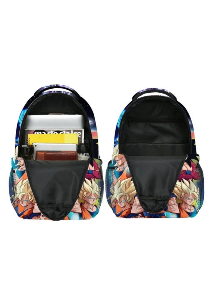 NIBEMINENT New Dragon Ball DragonBal three-piece set l schoolbag for elementary and middle school students, children's backpack backpack,D8 06 - Three-piece - Image 3