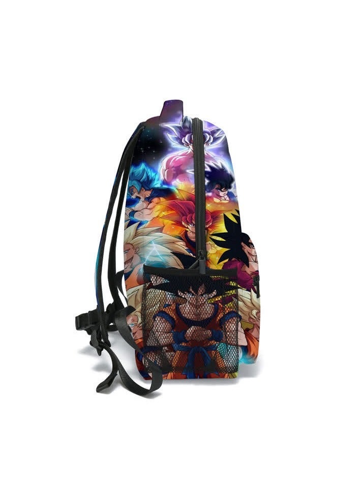 NIBEMINENT New Dragon Ball DragonBal three-piece set l schoolbag for elementary and middle school students, children's backpack backpack,D8 06 - Three-piece - Image 5