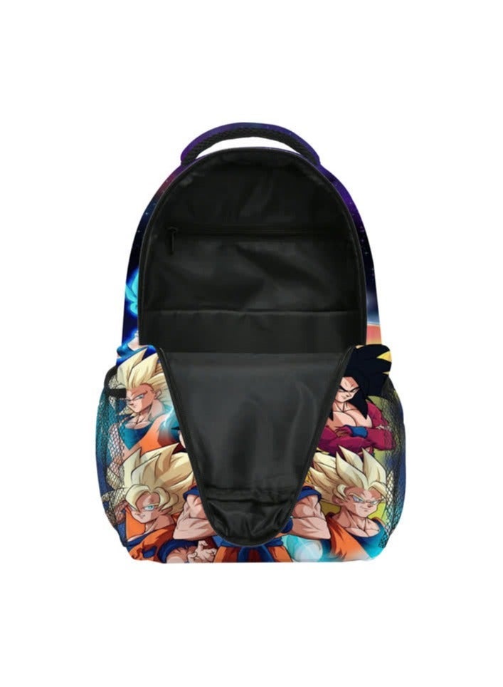 NIBEMINENT New Dragon Ball DragonBal three-piece set l schoolbag for elementary and middle school students, children's backpack backpack,D8 06 - Three-piece - Image 2
