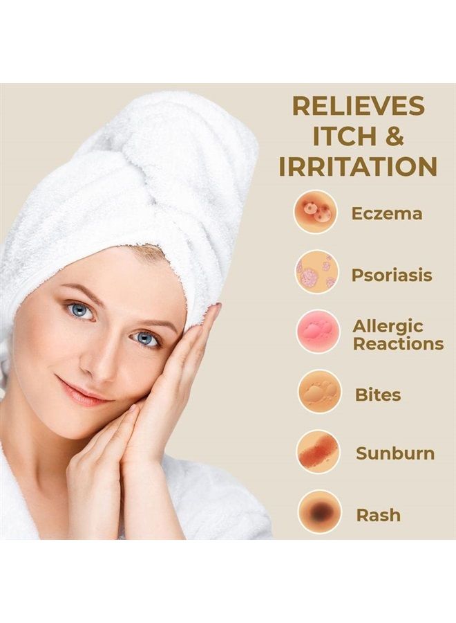 Herblov صابون حليب الماعز بالعسل والشوفان 4 أونصات – صابون طبيعي للنساء والرجال والأطفال، للبشرة المتهيجة، الإكزيما، الصدفية، الطفح الجلدي، حروق الشمس – منظف وجه مهدئ بالشوفان الغروي وغسول للجسم، مصنوع في الولايات المتحدة - Image 2