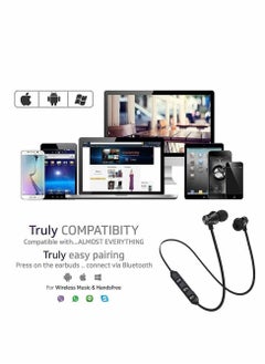 KASTWAVE Bluetooth Headphones Wireless Earbuds IPX5 Waterproof Sports 3D Stereo Headphones with 24Hr Playtime Noise Canceling in-Ear Built-in Mic Headset for Android iPhone Samsung  - Image 4