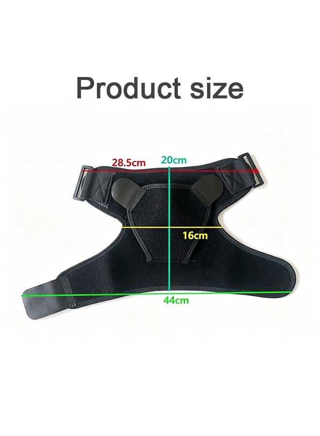 GD Adjustable Shoulder Support Brace with Ice Pack Insertion Capability for Men & Women - Breathable Shoulder Support and Compression Sleeve for Torn Rotator Cuff, Shoulder Stabilizer Strap for Workout Sports Rotator Cuff Pain Post Injury Recovery - Image 2