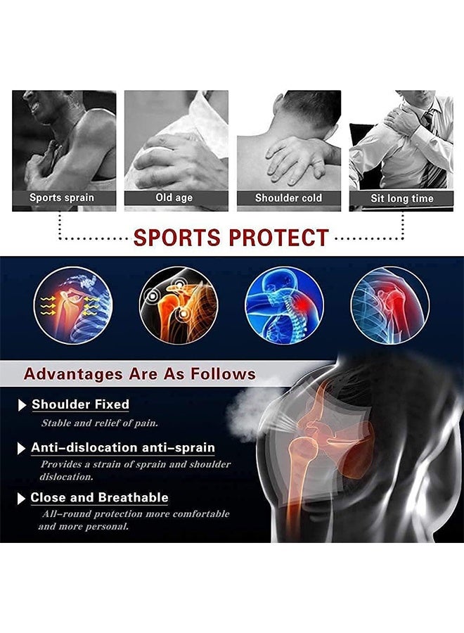 GD Adjustable Shoulder Support Brace with Ice Pack Insertion Capability for Men & Women - Breathable Shoulder Support and Compression Sleeve for Torn Rotator Cuff, Shoulder Stabilizer Strap for Workout Sports Rotator Cuff Pain Post Injury Recovery - Image 5