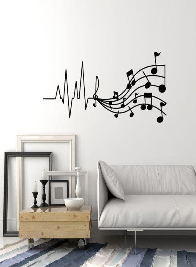 SnappySticker Sound Musical Notes Music Wall Sticker for Bedroom Living Room Office ? Large Removable Waterproof Vinyl Wall Decal ? Home Decor Sticker Size: 22 X66