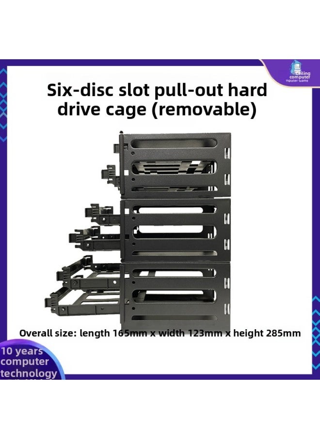 Generic - 2-Bay 3.5inch Mechanical Cage 2-Bay Rack 4-6-8-Layer Bracket Free Of Disassembly Ssd Bracket-Capacity:6 Trays - Pull-out Cage (fixed With Foam Glue In Chengdu Warehouse) - Image 1