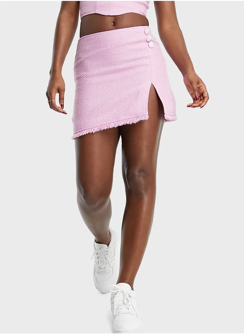 Miss Selfridge High Waist Side Slit Skirt