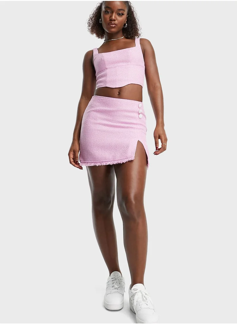 Miss Selfridge High Waist Side Slit Skirt