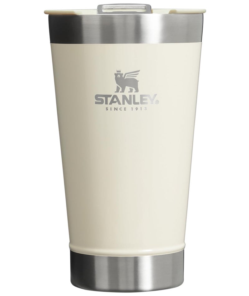 Stanley Stanley Classic Stay Chill Vacuum Insulated Pint Tumbler  Stainless Steel Beer Mug with Built-in Bottle Opener  Double Wall Rugged Metal Drinking Glass  Dishwasher Safe  16 Oz  Cream Gloss - Image 1