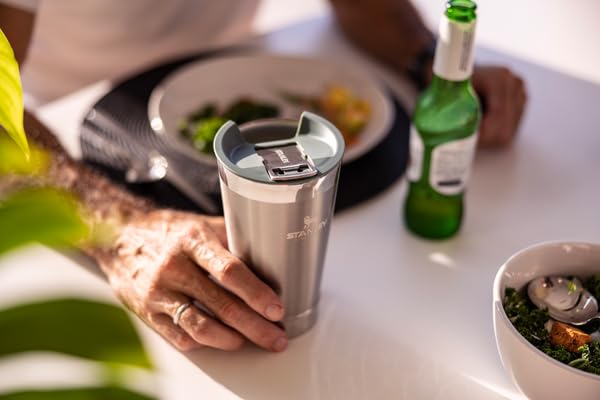 Stanley Stanley Classic Stay Chill Vacuum Insulated Pint Tumbler  Stainless Steel Beer Mug with Built-in Bottle Opener  Double Wall Rugged Metal Drinking Glass  Dishwasher Safe  16 Oz  Cream Gloss - Image 4