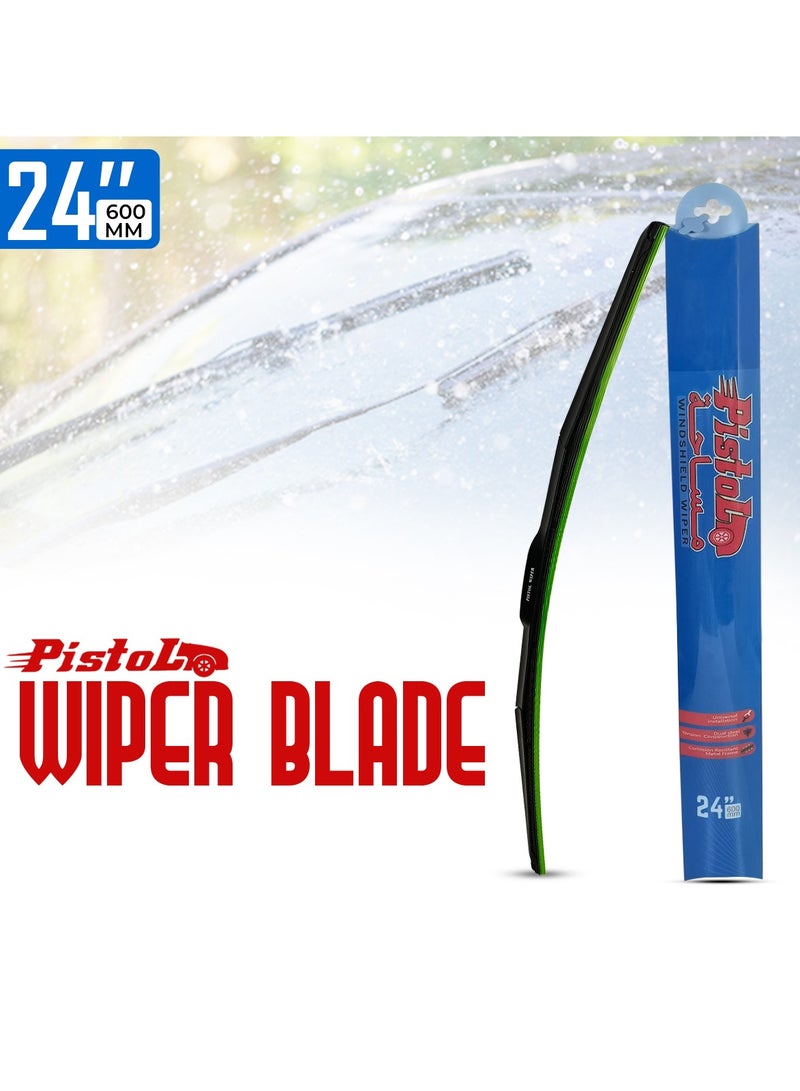 Universal Car Wiper Blade 24" Windshield Wiper With Dual Steel Tension Construction - Image 1