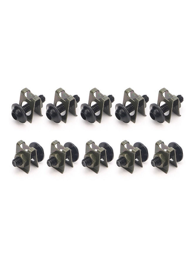 NIBEMINENT 10-Piece Motorcycle Speed Fastener Clip Screw Nut