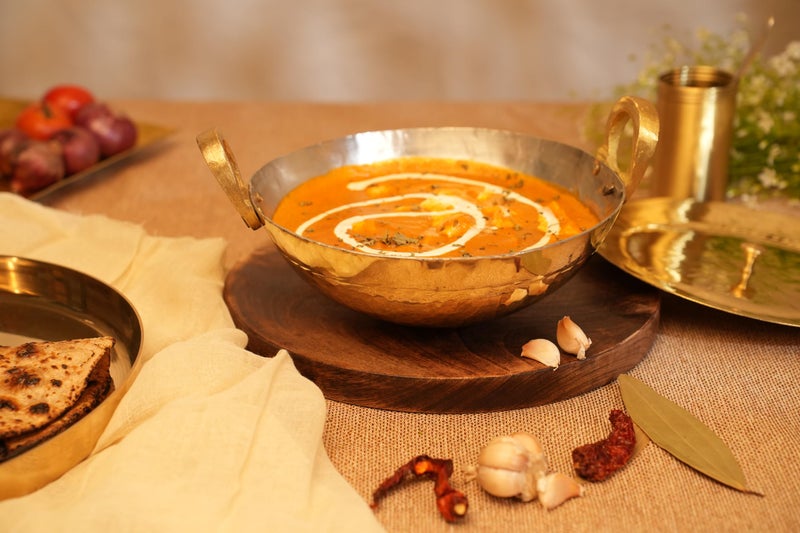 Kalasians Brass Kadhai, 1.5 Liter (9.5-Inch Diameter) | Traditional Tin-Coated Brass Cooking Pot | Non-Stick, Even Heating & Nutrient Retention | Ideal for Deep Frying, Sautéing & Slow Cooking - Image 4