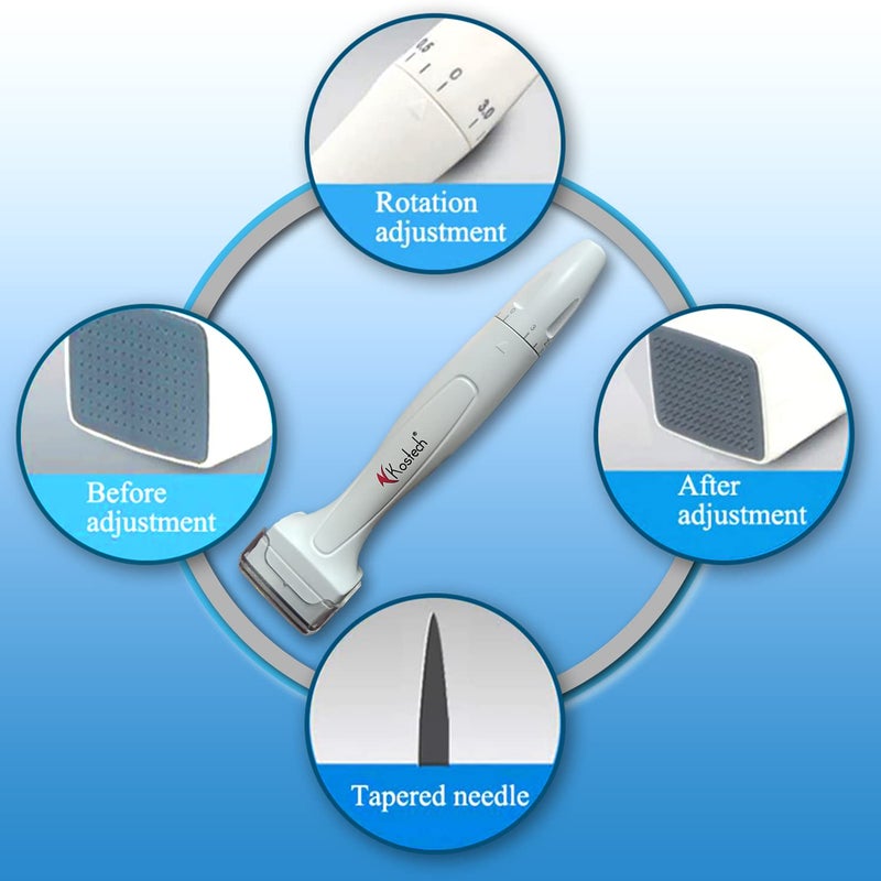 KOSTECH Derma Stamp for Hair Growth & Skin Repair | Titanium Adjustable Needles 0.25mm-3mm | 140 Microneedling Stamp for Face, Hair & Beard | Reduces Acne Scars & Wrinkles | Safe & Easy To Use - Image 4