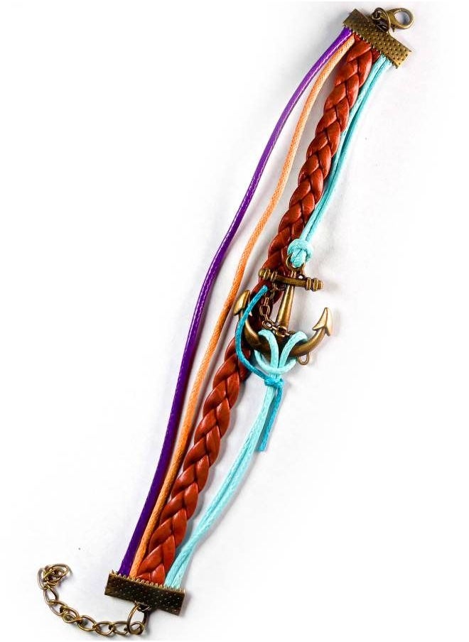 Elite Dose Anchor Wrap Leather Charm Bracelet  - Image 3