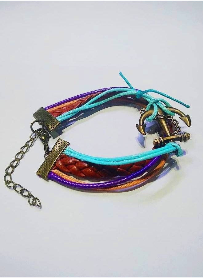 Elite Dose Anchor Wrap Leather Charm Bracelet  - Image 2
