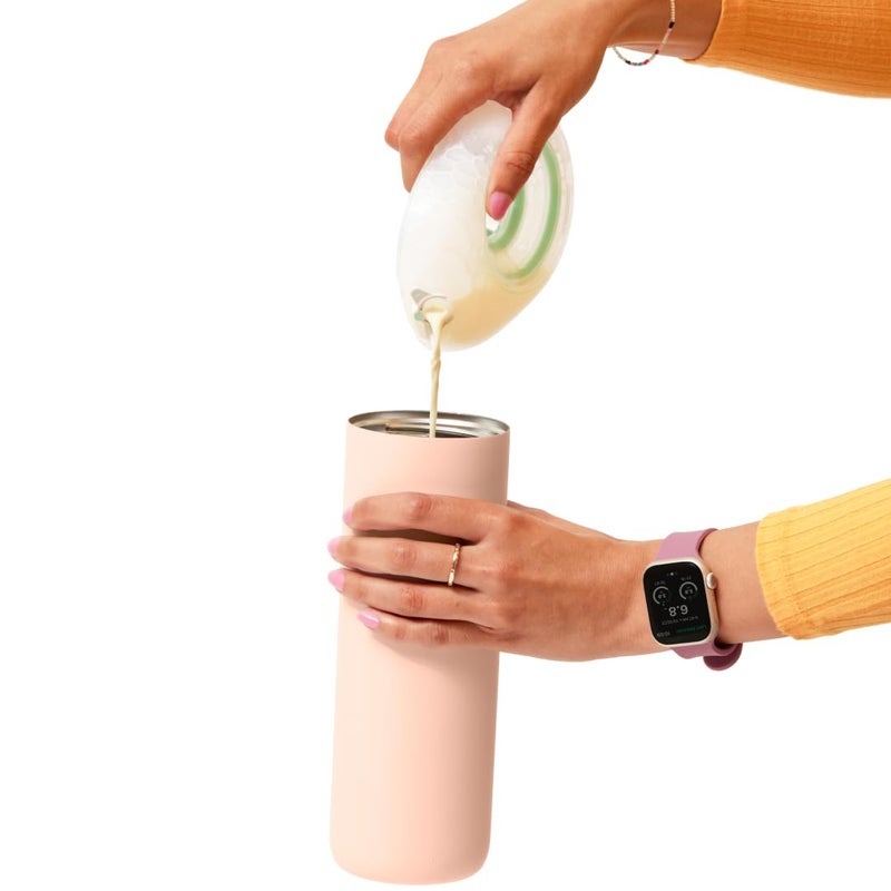 Willow - Portable Breastmilk Cooler - Keeps Breast Milk Cold for 24 Hours - Stainless Steel - Insulated - Reuseable - Breastfeeding Essentials - Storage Container w/Gel Ice Pack - Pink - 16oz - Image 3