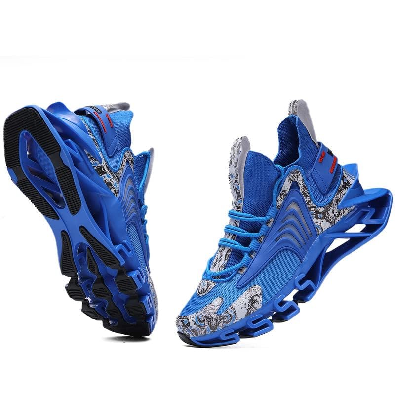 GJUYC Sneakers Shoes for Men Running Shoe Mens Trail Fashion Sport Man Athletic Men's Basketball Walking Casual Hiking Male Blue Black Size 8.5 Runner - Image 5