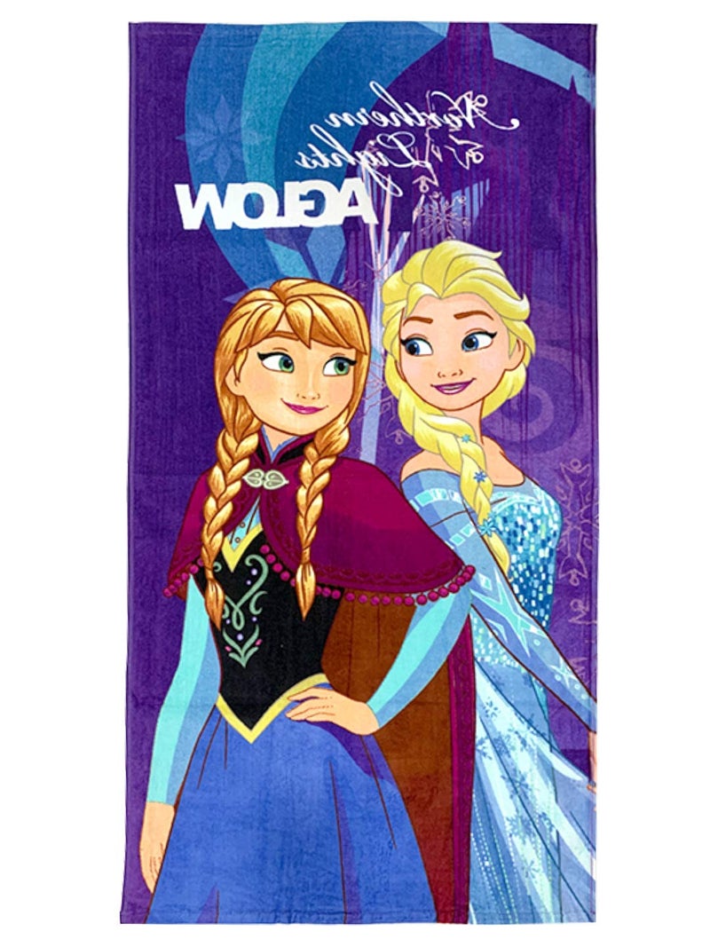 Athom Trendz Athom Living Disney Frozen Sisterly Love Elsa & Anna Kids Bath Towel 60x120 cm Pack of 2 - Image 4