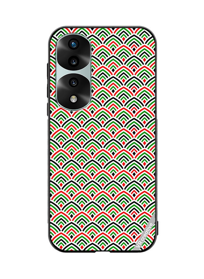 VR CREATIVE Protective Case Cover For Honor 70 Pro United Arab Emirates Flag Colors Design Multicolour - Image 1