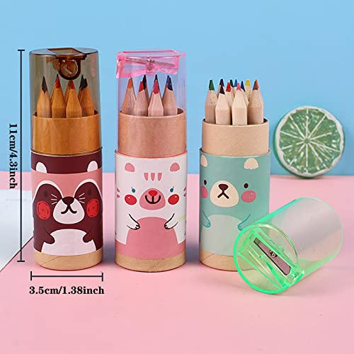 Tergy 20 Packs Mini Colored Pencils with Sharpener in Tube Portable Drawing Art Cartoon Pencils for 3 Years Old and Up Kids Adults Writing Sketching Painting,12 Colors in Tube - Image 2