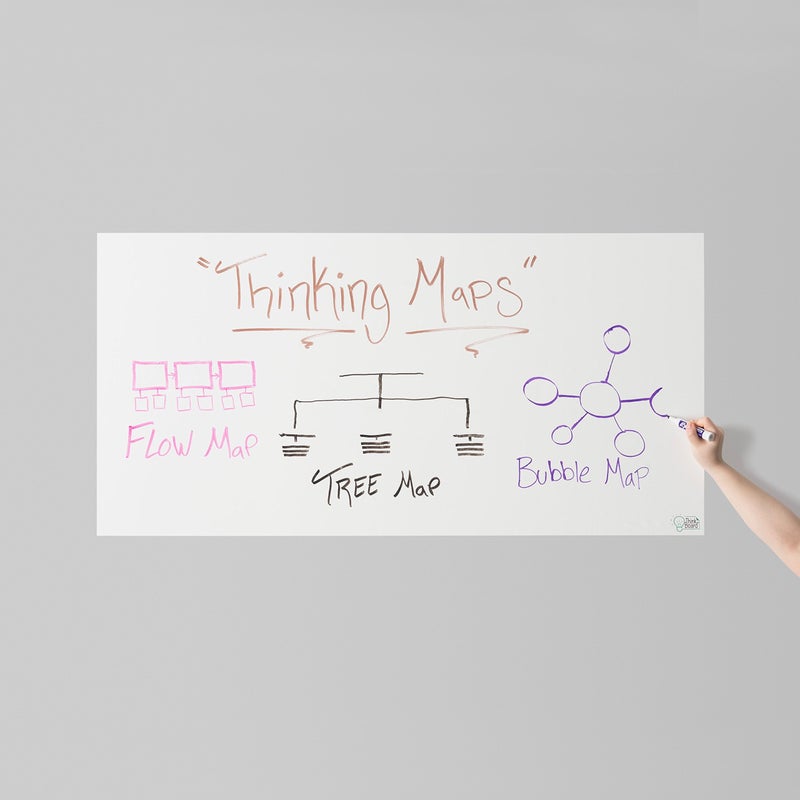 Think Board Whiteboard Wall Sticker 2x4  SelfAdhesive White Peel  Stick Decal  Dry Erase Removable Message Board for Home Office  Dorms  Great for Organizing  Brainstorming 24x48