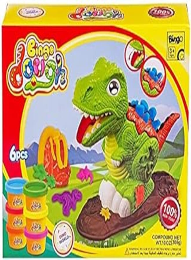 Bingo Dough Dino World 3D Machine + 6 Cans + 4 Bags