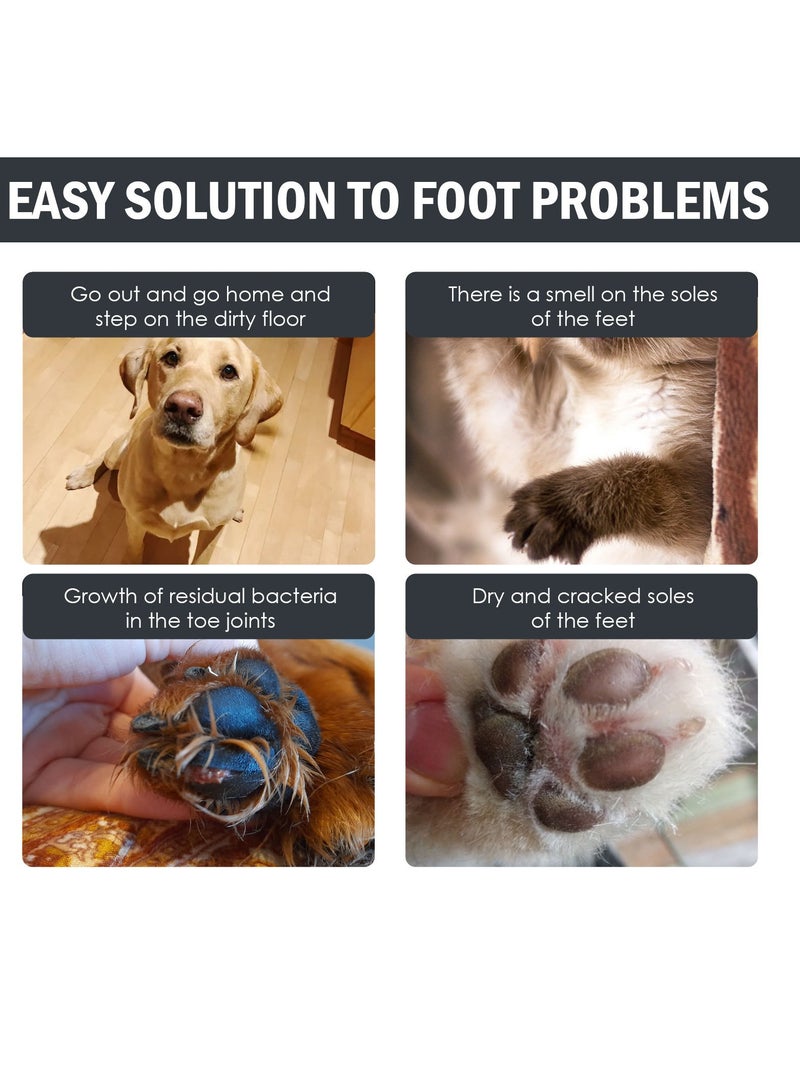 ييبونغ منظف ​​مخالب الكلاب 100 مل، منظف رغوي للكلاب والقطط والحيوانات الأليفة، شامبو جاف للقدمين، فرشاة تنظيف بدون شطف، منظف محمول لمخالب الحيوانات الأليفة، تنظيف فعال لمخالب الكلاب - Image 4