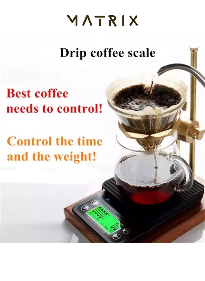MATRIX Digital Coffee Scale with Timer,Kitchen Scale With Led Display For Cooking Baking Weight For Up To 5000G  - Image 4