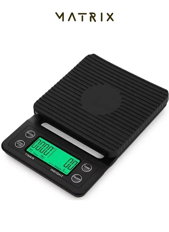 MATRIX Digital Coffee Scale with Timer,Kitchen Scale With Led Display For Cooking Baking Weight For Up To 5000G  - Image 1
