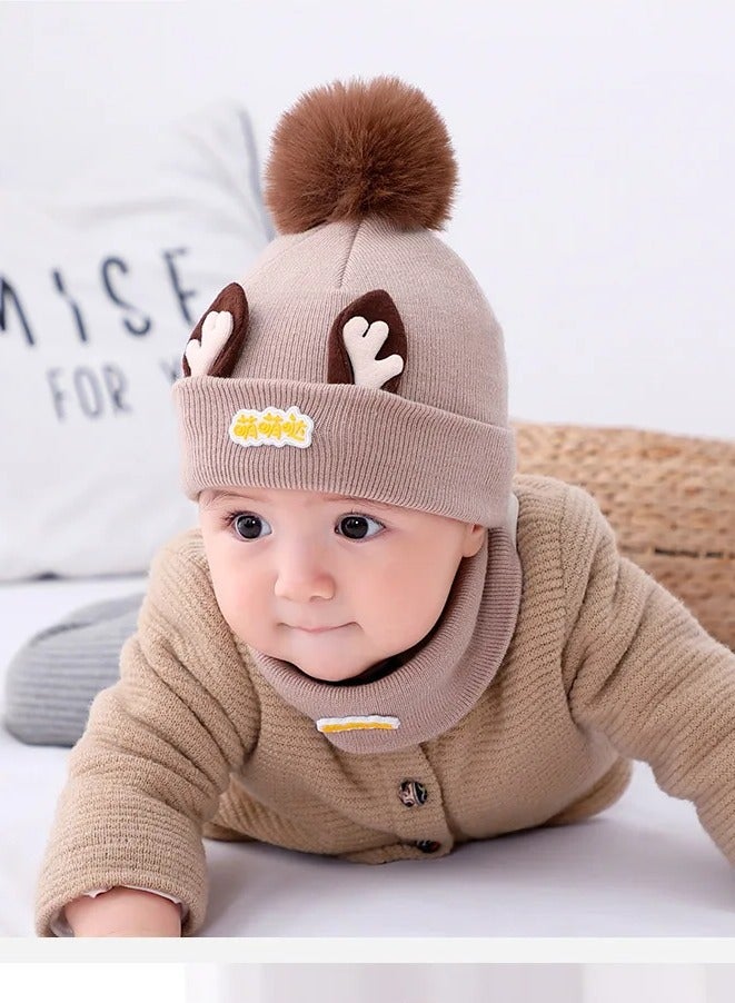 Stylish Unisex Children's Winter Hat with Neck Gaiter Made of Soft and Warm Acrylic Fabric  - Image 2