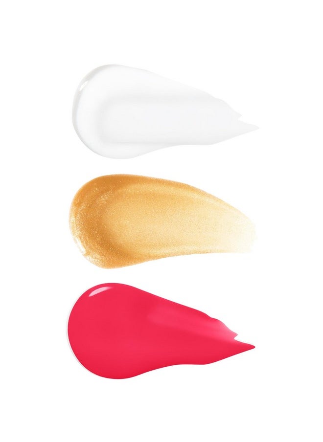 FOREVER 21 - F21 - Beauty Lip Gloss Set, Pack Of 3 Tubes, Clear And Tinted Shades, Hydrating, Plumping, Non-Sticky Formula For Glossy Shine, Clearly/Angelic/Cherry  - Image 3