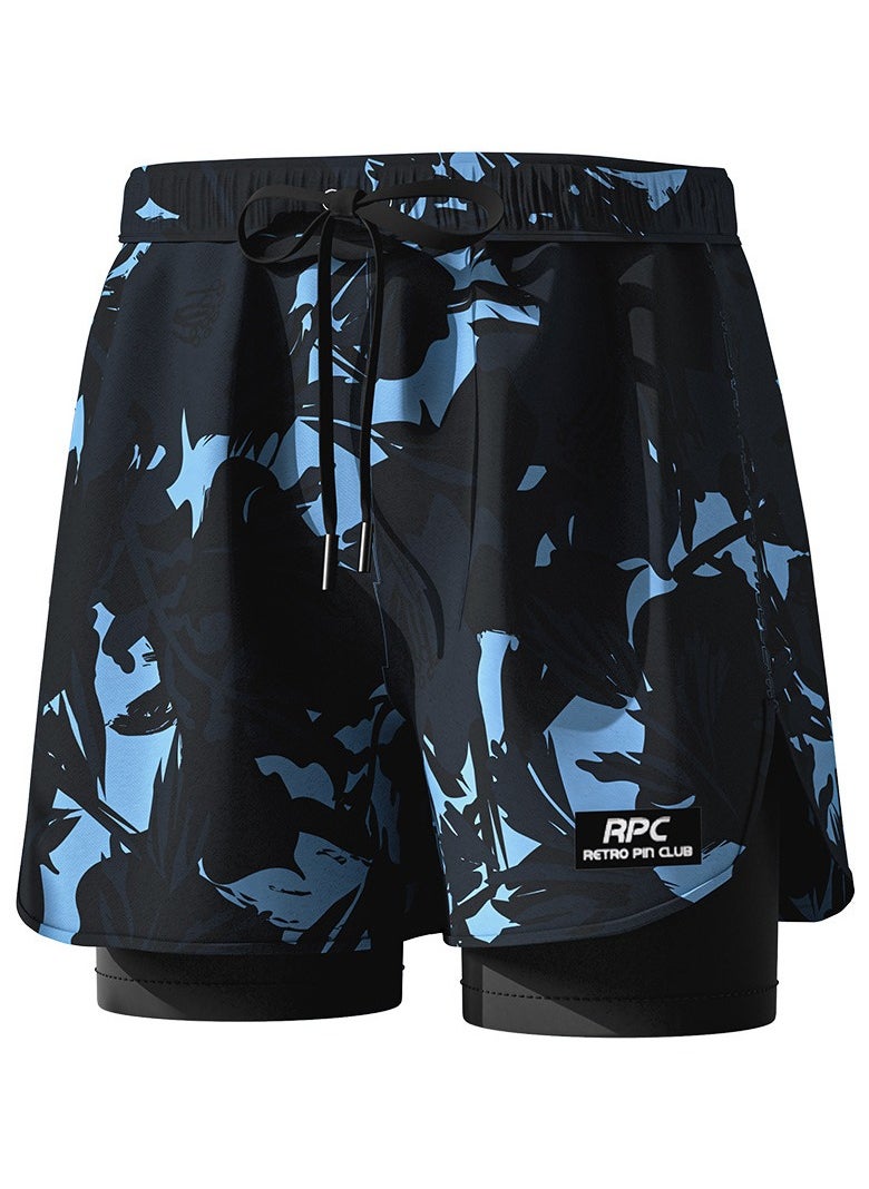 Yuker - Men's Running Shorts, Men's Quick-Drying Workout Running Shorts, 2-in-1 Invisible Shorts, Multifunctional Gym Yoga Outdoor Sports Shorts - Image 1