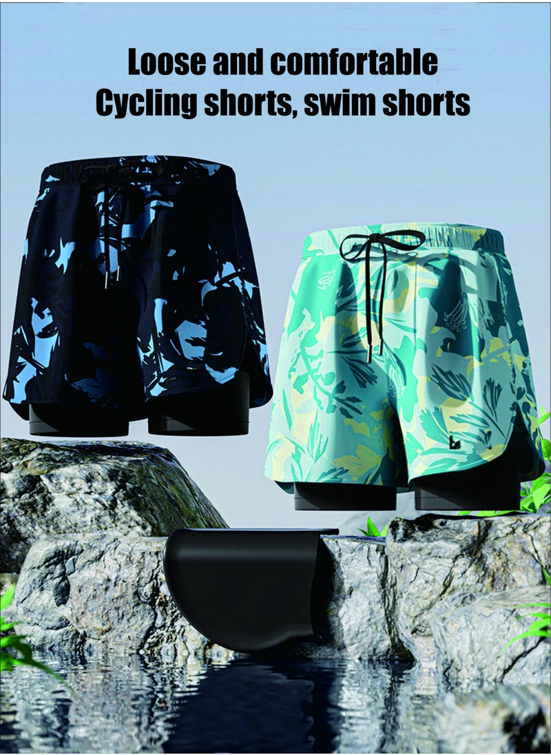 Yuker - Men's Running Shorts, Men's Quick-Drying Workout Running Shorts, 2-in-1 Invisible Shorts, Multifunctional Gym Yoga Outdoor Sports Shorts - Image 1