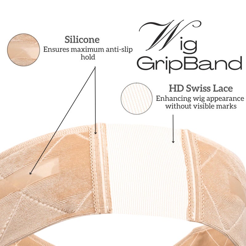 Cospack Wig Grip Band Women: Adjustable Silicone Non-Slip Wig Gripper with Middle Lace Part & Ear Cut Outs Secure Fit Breathable No-Headache for Wigs Chemo Cosplay Sports Daily Wear (LightBrown) - Image 5