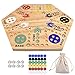 MUCITAGF 20 Wooden Wahoo Board Game DoubleSided for 4 or 6 Players Fast Track Board Game Original Marble Game Set with 36 Marbles 8 Dice for Family Night Parties and Adult Gifting - Image 4