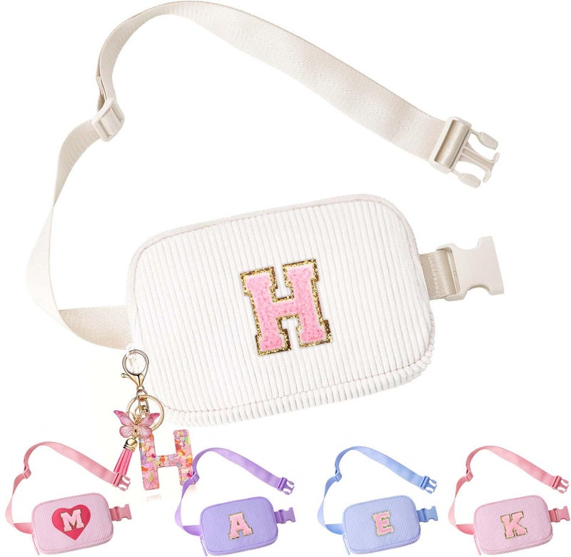Kejea Belt Bag for Girls Gifts - Birthday Gifts for Teenager, Personalized Gifts for Mom Freind Sister Teacher, Graduation Gifts for Her, Initial Crossbody Bag Belt Bag for Women H - Image 1