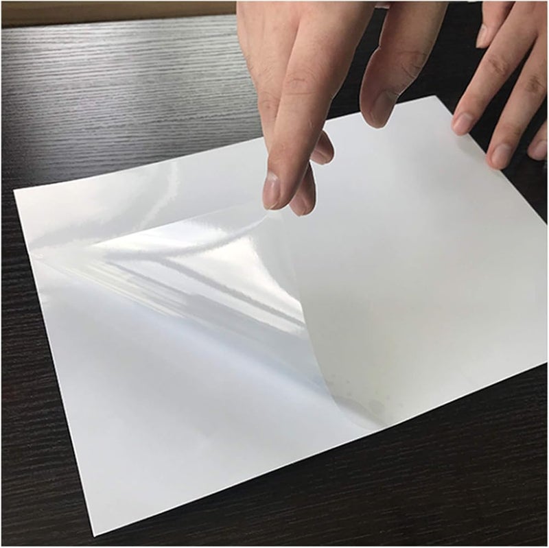 Bleidruck 50 Sheets A4 Size (8.25" x 11.7") Frosty Transparent Printable Vinyl Sticker Paper Dries Quickly Waterproof Sticker Paper For Inkjet/Laser Printer - Image 1