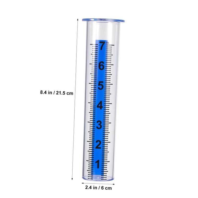 2Pcs Clear Plastic Rain Gauge Tubes Outdoor Replacement for Digital Rain Meter - Image 3