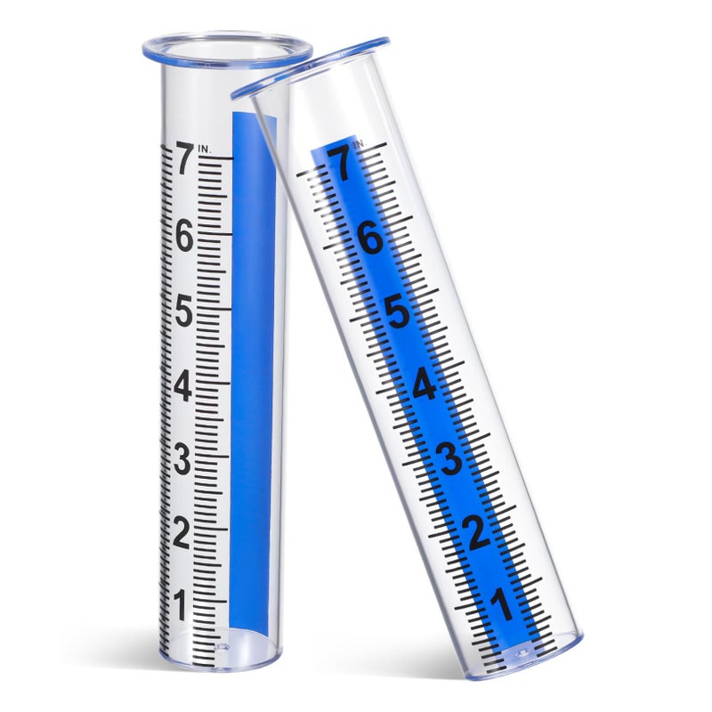 2Pcs Clear Plastic Rain Gauge Tubes Outdoor Replacement for Digital Rain Meter - Image 2