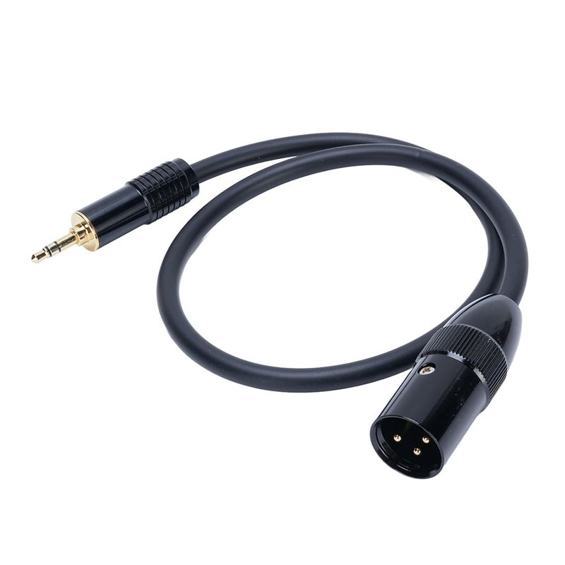 Naroote 3.5mm to XLR Sound Cable, Copper Cores Gold Plated Connectors Cable, Stepped Double Height 3.5mm Plug for Smartphones Tablets MP3 Players, Ideal for Laptops Mixers - Image 2