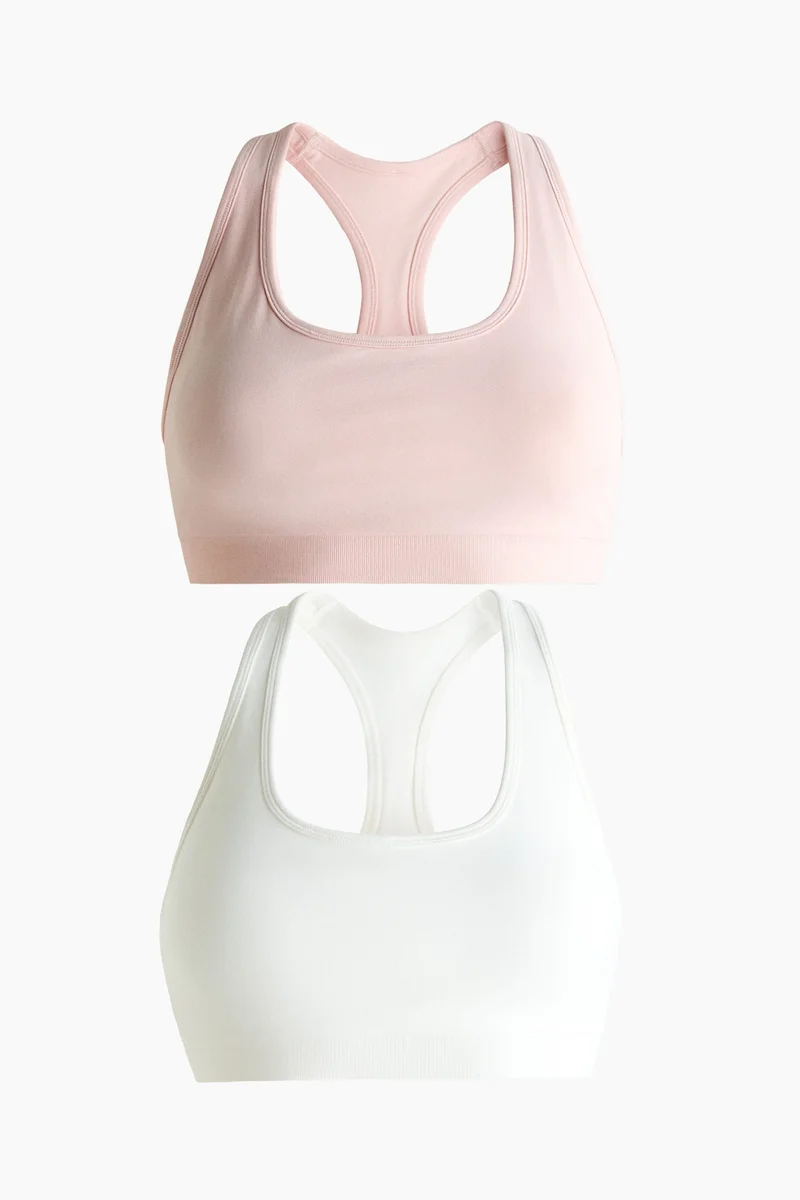 H&M 2-pack Seamless Sports bras with DryMove™